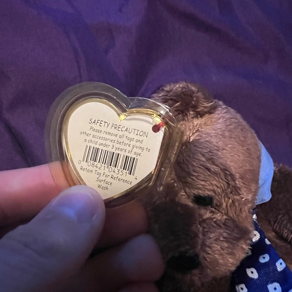 VINTAGE BEANIE BABY “hero” fathers day bear - Picture 3 of 3